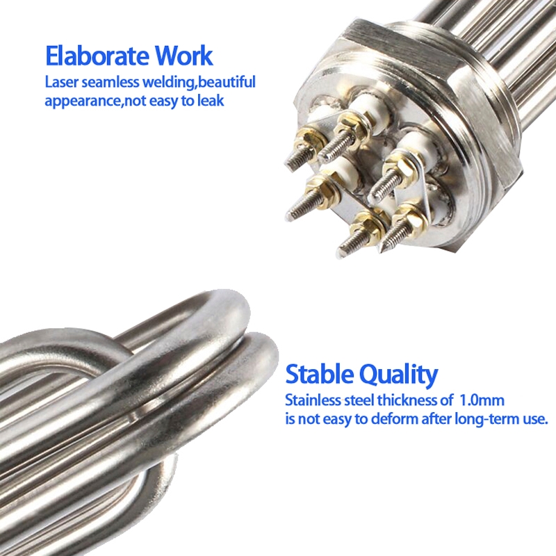 Customized DC 12V Flange Immersion Heater Alloy Heating Element with Resistance Wire for Water Heater - 图片 4