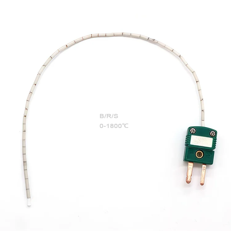 1800c Flexible Soft Ceramic Tube Beads High Temperature Sensor S R B Type Platinum Rhodium Thermocouple Sensor
