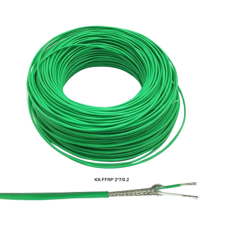 260 Degree High Temperature FEP/PTFE SS Shield K Type Thermocouple Wire KX Extension Wire & Cable KX-FFRP 2*7*0.2mm - Imagen 2