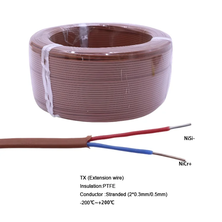 OEM PVC/Silicone/FEP/Stainless Steel/Fiberglass Insulation K /J/E/T/N Type Thermocouple Wire Compensation Cable Extension Wire - Image 4