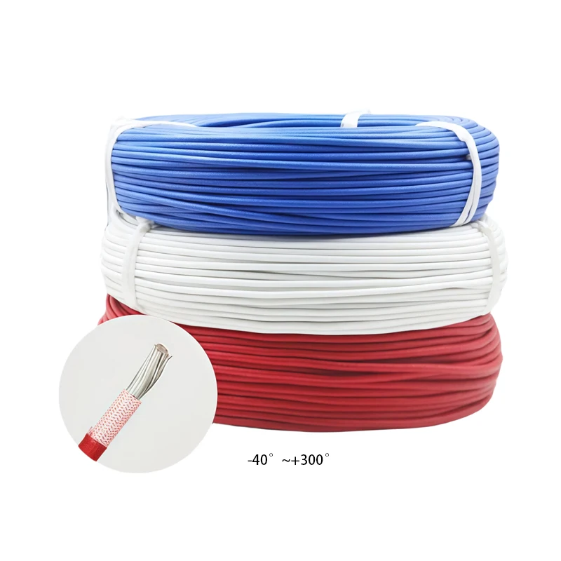 300C Fiberglass Braid Silicone Wire Heat Resistant Cable SIF/GL Silicone Insulated with Glass Fiber High Temperature Cable - Image 3
