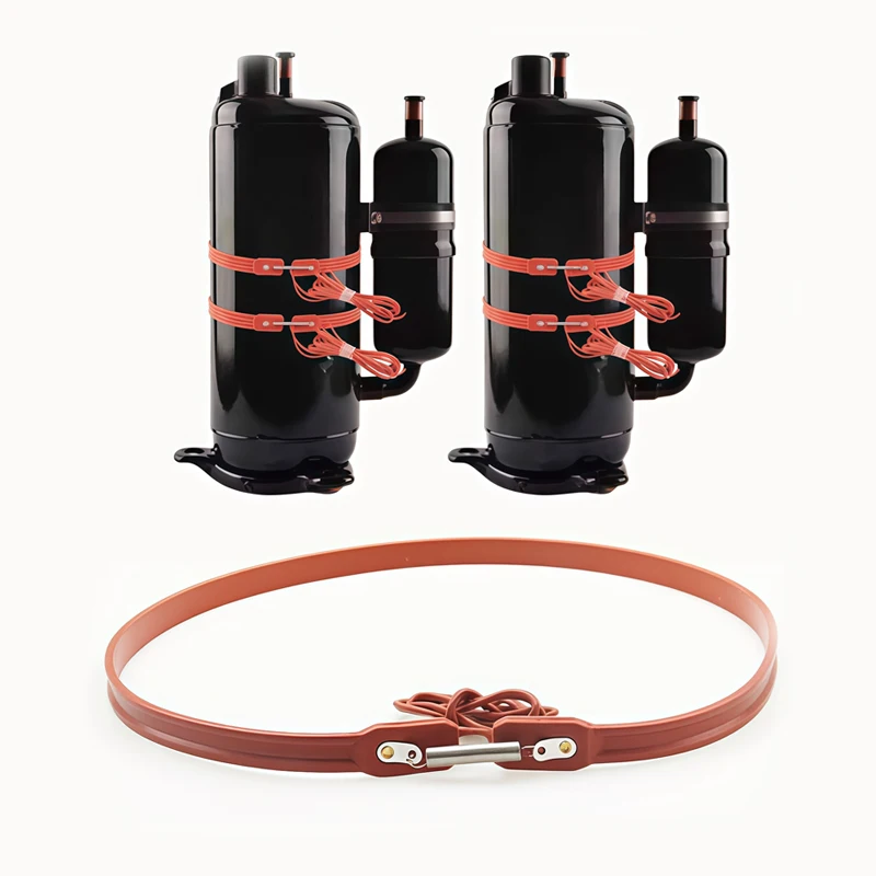 220V Flexible Silicone Rubber Crankcase Belt Heating Element Heating Cable Drain Pipe Heater for Air Conditioning Compressor