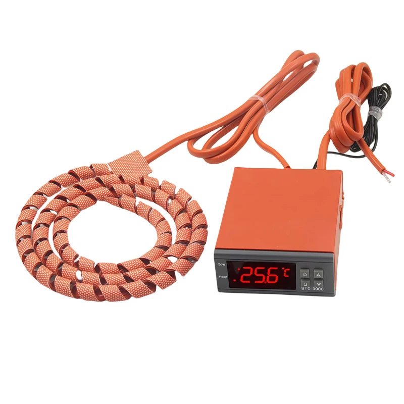 Dia 8mmx1.5mm 110W Silicone Heating Element Heating Tape Spiral Wrap Heater Silicone Heating Belt Defrost Heater Cable for Pipe