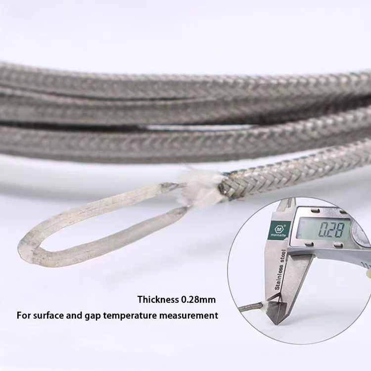 OEM Flexible K-type Thermocouple Surface Mount Temperature Sensor Thin Film Probe 1000 Degree T-type Thermocouple Wire and Cable - Изображение 5