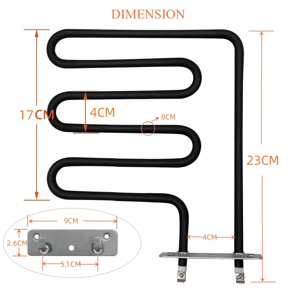 OEM SS304 Oven Heater Heating Element for Masterbuilt Smoker Replacement Part 30" Digital Grill 9907120011 20071117 - Imagem 2