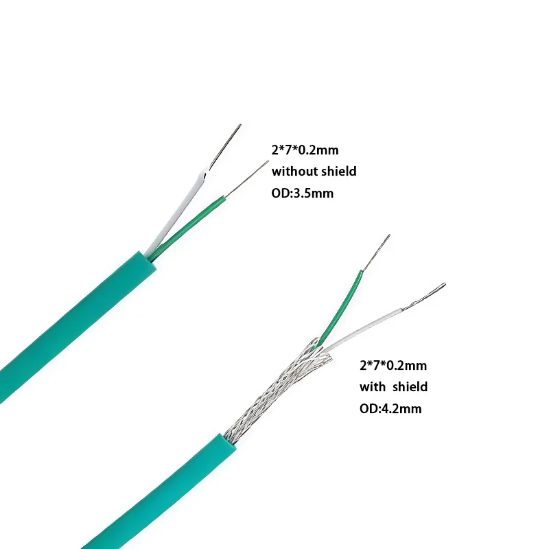 2*7*0.2mm Soft Silicone Type k Thermocouple Wire Extension Wire White Green KX/KC Thermocouple Cable for Test Temperature Sensor - Image 2