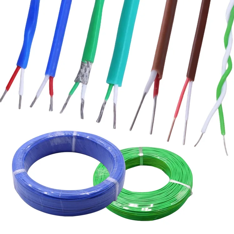 2*7*0.2mm Soft Silicone Type k Thermocouple Wire Extension Wire White Green KX/KC Thermocouple Cable for Test Temperature Sensor - Image 3
