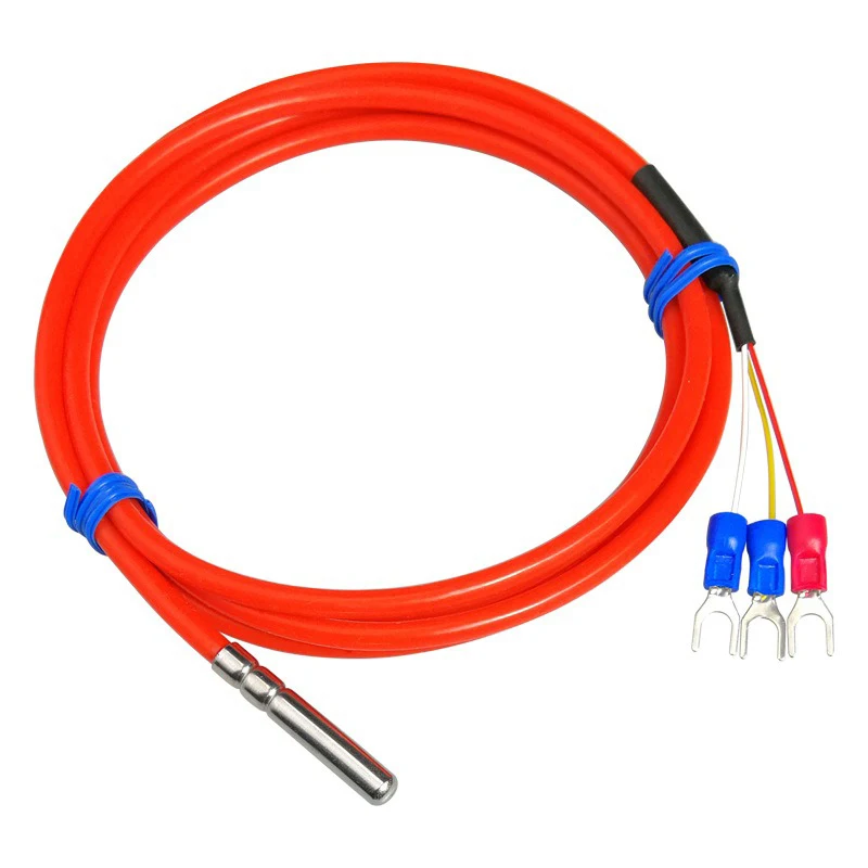 5mm*30mm Probe Silicone PT100 RTD Sensor PT1000 Temperature Sensor 3wire PT Resistance Detector Thermometer