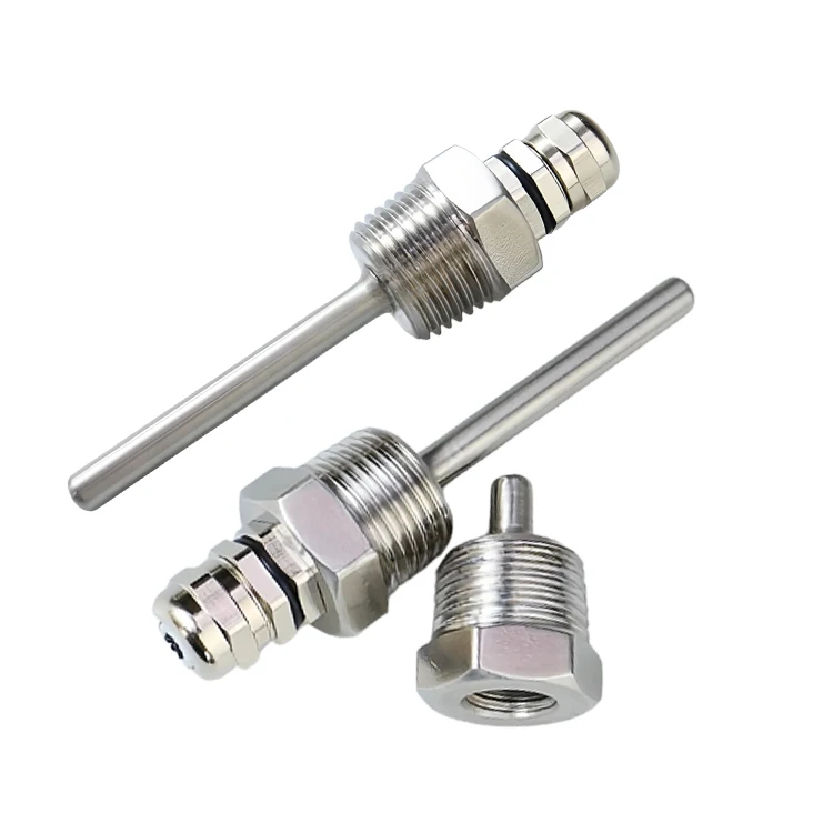 OEM 1/2" 3/8" 3/4" Thread Waterproof Water Tank Stainless Steel Protective Cover Solar Energy Temperature Probe