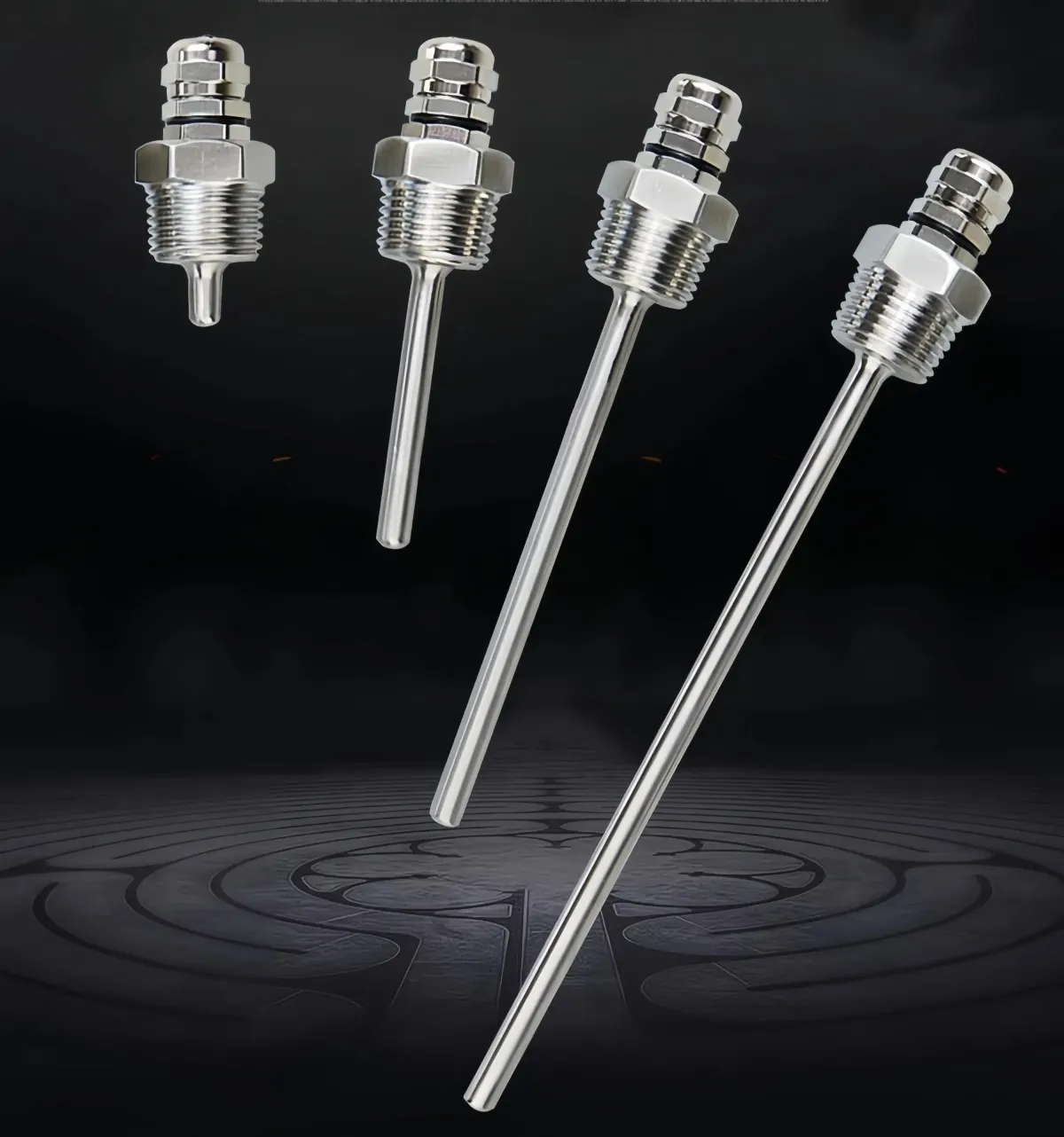 OEM 1/2" 3/8" 3/4" Thread Waterproof Water Tank Stainless Steel Protective Cover Solar Energy Temperature Probe - Image 5