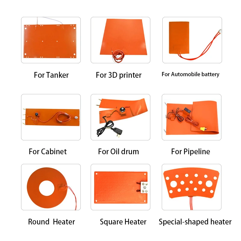 Silicone Heater Pads Vulcanized Heating Plate for Tyre Repair Vacuum Tire Silicone Hot Plate Silicone Heating Elements - Image 6