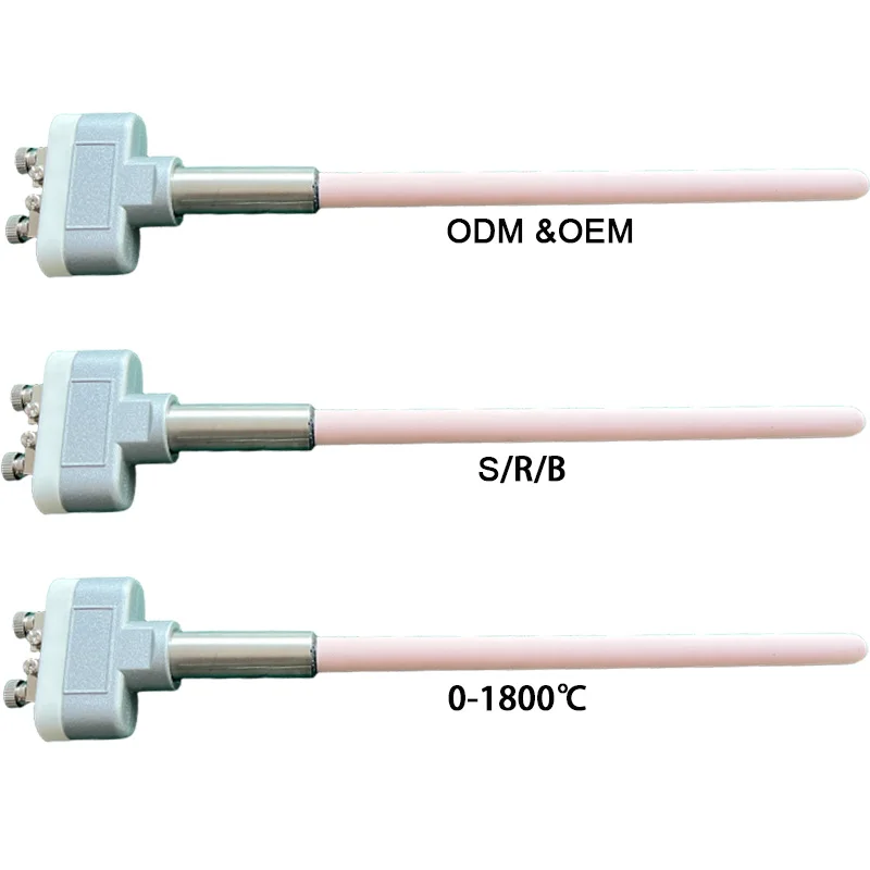 R Type Platinum-rhodium Thermocouple 0-1800 Spend Corundum Tube Thermocouple Temperature Sensor B/S/K for Furnace Heating - Pilt 3