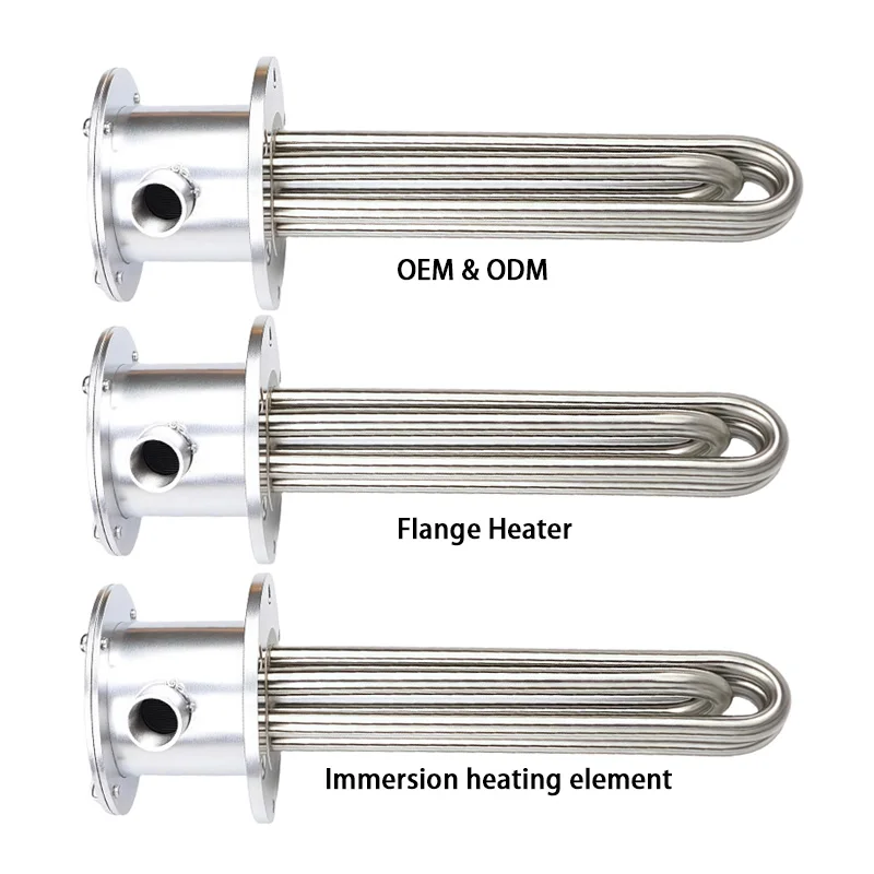 SS304/316 Safety Tubular Immersion Flange Explosion-Proof Heater Equipment Heating Element with Core Heating Wire