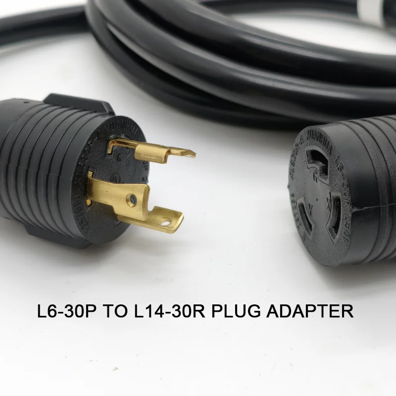 Plug Adapter Extension Power Cord Connector Heavy Duty Cord for Generators 250V 30A L6-30P to L14-30R - Image 3