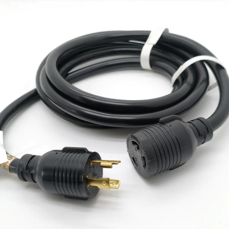 250V 30A L6-30P to L14-30R Plug Adapter Extension Power Cord Connector Heavy Duty Cord for Generators and Industrial Equipment