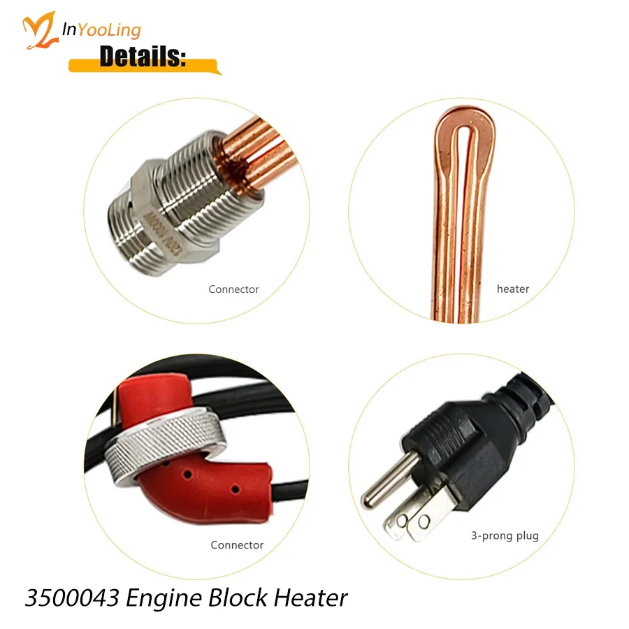 27mm Thread With Cord 120 Volts 1000 Watt 3500069 Engine Block Immersion Heater - Image 2