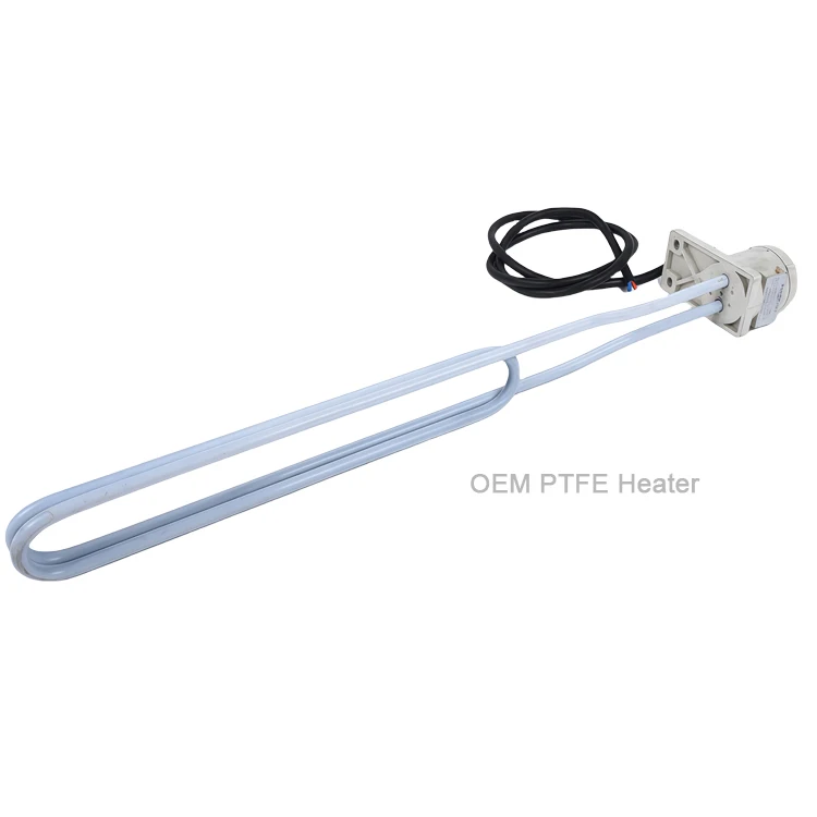 220V/380 V 1kw 2kw Ptfe Immersion résistant aux acides élément de chauffe-eau à Immersion enduit de Ptfe pour l'industrie de la galvanoplastie - Image 2
