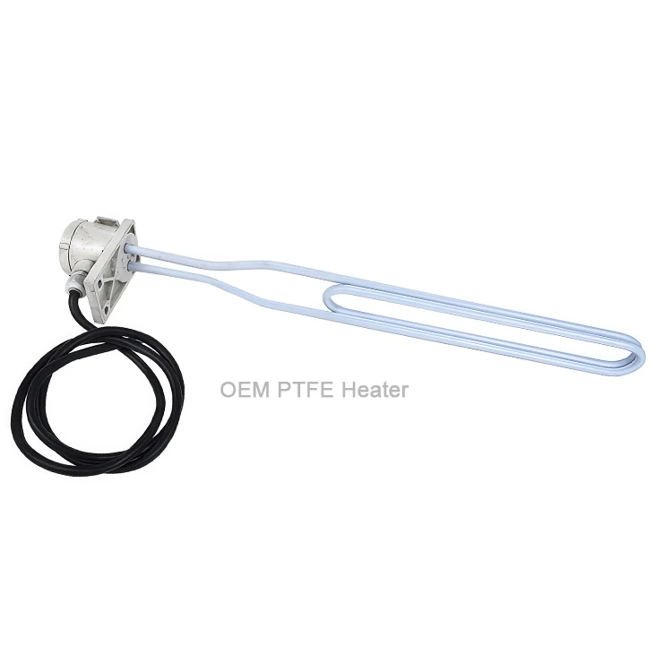 220V/380 V 1kw 2kw Ptfe Immersion résistant aux acides élément de chauffe-eau à Immersion enduit de Ptfe pour l'industrie de la galvanoplastie - Image 3