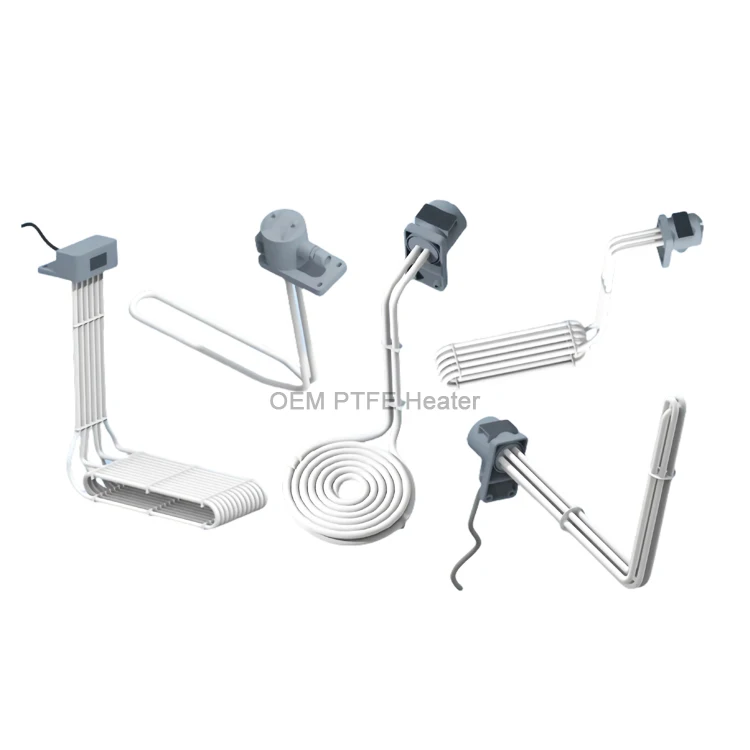 220V/380 V 1kw 2kw Ptfe Immersion résistant aux acides élément de chauffe-eau à Immersion enduit de Ptfe pour l'industrie de la galvanoplastie - Image 4