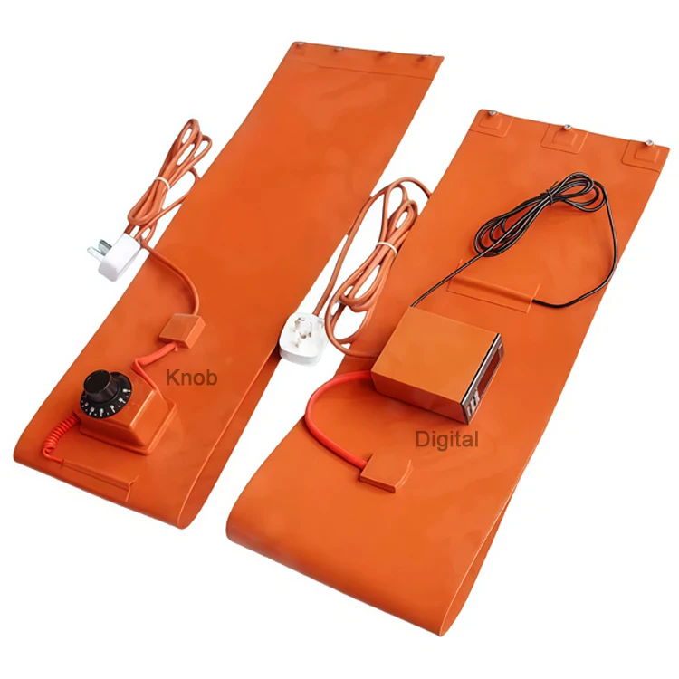 100*100mm OEM elektromos rugalmas szilikon gumiszalag szilikon fűtőelem 220v olajdobfűtőhöz - Image 2
