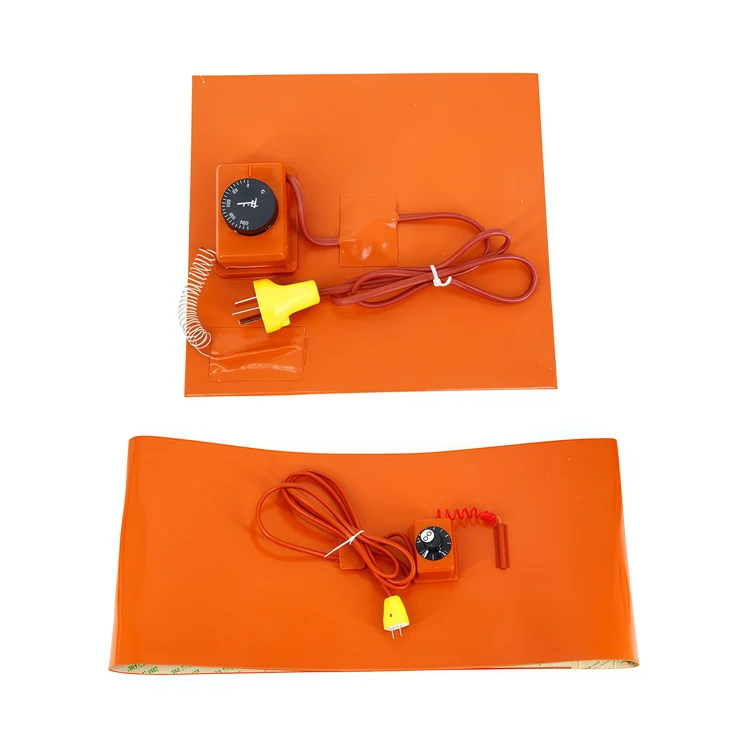 100*100mm OEM elektromos rugalmas szilikon gumiszalag szilikon fűtőelem 220v olajdobfűtőhöz - Image 3