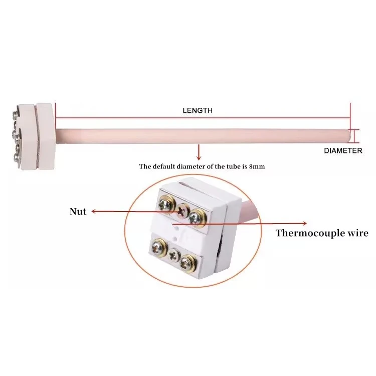 1600 Degree High Accuracy Probe Ceramic Tube Temperature Sensor Thermocouple R s B Typee for Muffle Furnace Electric Kiln - Image 3