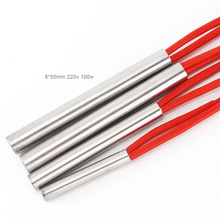 8*50mm 220v 100W OEM Electric Cartridge Heater Stainless Steel Industrial Pencil Heater Heating Element for Packing Machine
