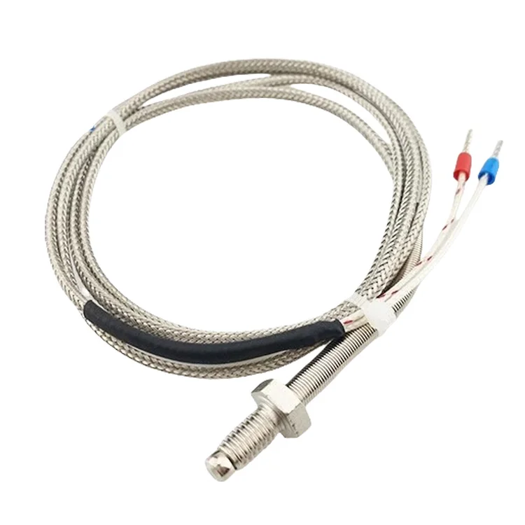 M6 Threaded Bolt K Type Screw Thermocouple 1200c Temperature Sensor With Stainless Steel Shielding Thread Thermocouple 0.5m 1m - Pilt 3