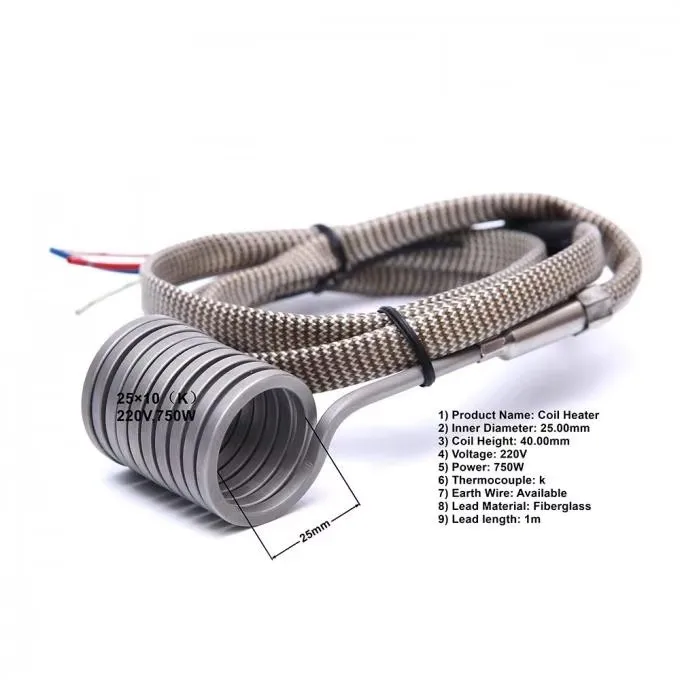 K Thermocouple Heater Electric Hot Runner Spiral Coil Heater Band Heater 3x3mm 4.2x2.2mm Cross-section - Image 6