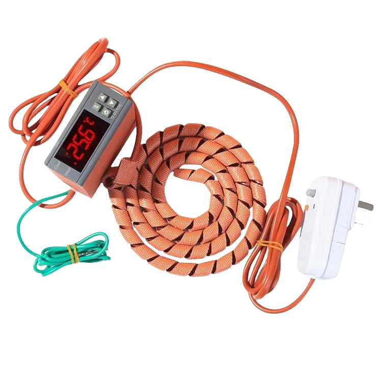 3mmx300mm 12v 24v 220v Silicone Rubber Spiral Heater Spiral Wrap Heaters Silicone Heating Belt With Temperature Controller