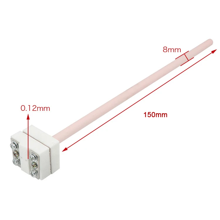 8mmx150mm WRP-100 Type S Platinum Rhodium Thermocouple Probe Temperature Sensor for Muffle Furnace Electric Kiln - Image 2