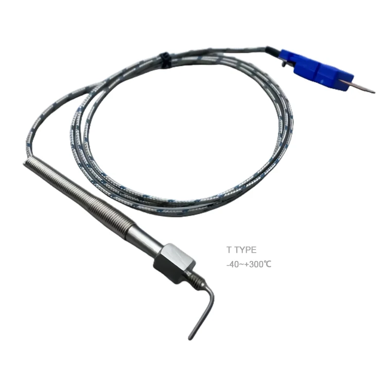 T Type Thermocouple Thread Temperature Sensor Right Angle Thermocouple for Coffee Machine -40~300Degree