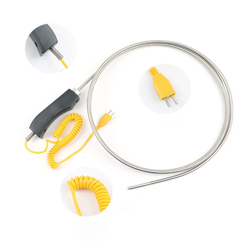 5*30mm k Type Thermocouple Handle Temperature Sensor Mineral Insulated Stainless Steel Probe N K E J Pt100 for Aluminum Water - Imagem 5