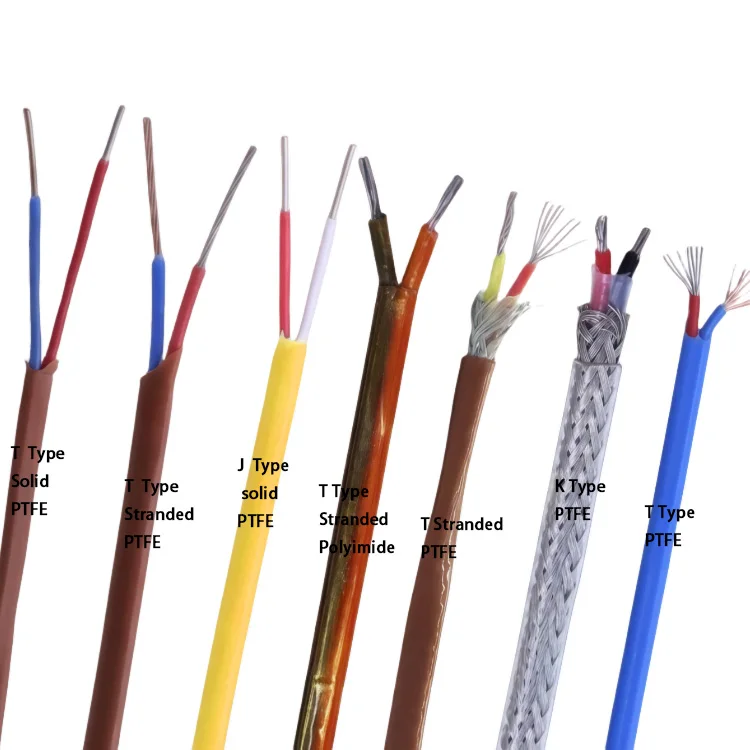 KX Type K/J/E/N/T/R/S/B Silicone/FEP Insulated Thermocouple ...