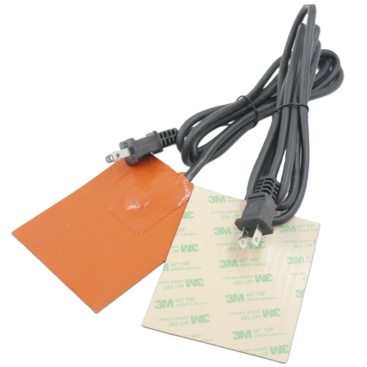 Silicone Car Heating Pad Engine Oil Heater Pad Self-Adhesive Oil Pan Engine Block Heating Element with Thermal Protector - Image 3