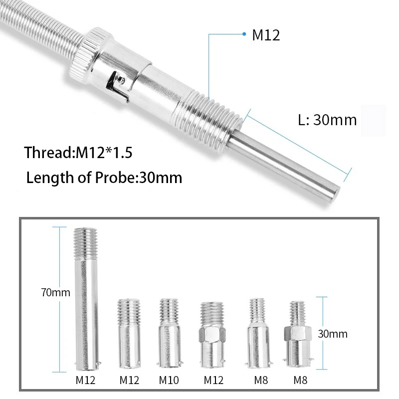 Press Spring Temperature Sensor KJ E PT100 Compression Spring Bayonet Rtd Injection Molding Machine J K Type Screw Thermocouple - Image 3
