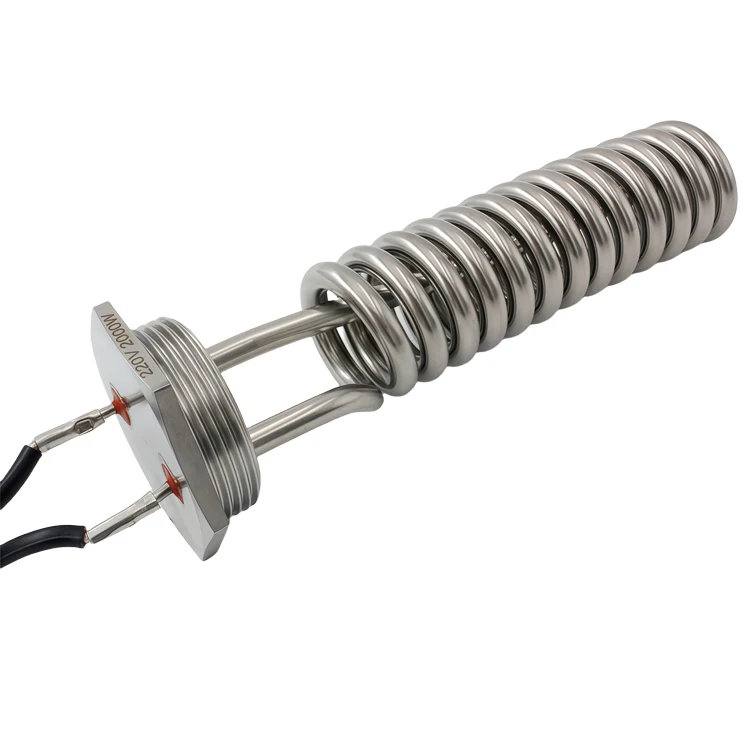 OEM 220V Spiral Immersion Electric Coffee Kettle Heater 8mm Diameter Heating Element Tubular Heater with Flange - Pilt 3
