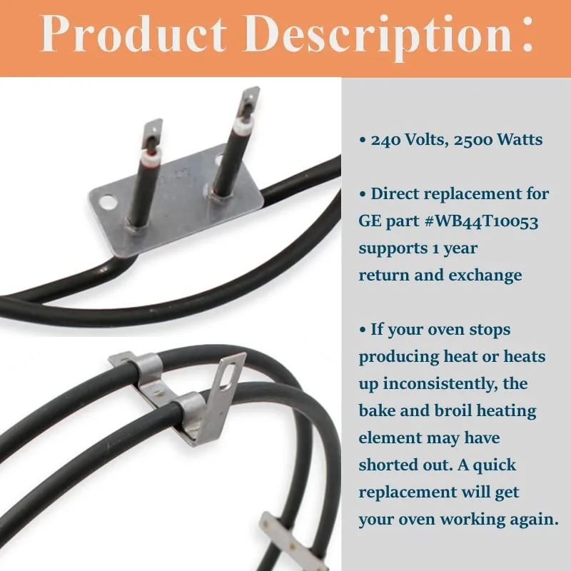 WB44T10053 Electric Convection Oven Heating Element Stoves Spare Parts for Household and Hotel Use Fan Oven Element - Изображение 5