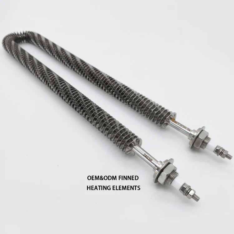 304 316 800 Electric U Shape Durable Duct Air Finned Tubular Heating Elements for Load Bank Dryers Ovens - 图片 2