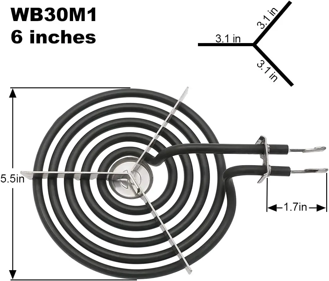 1.3KW Stainless Steel Oven Electric Coil Tubular Heater With Drip Pans Electric Replacement Element WB30M1 Heating Element - Imagem 4