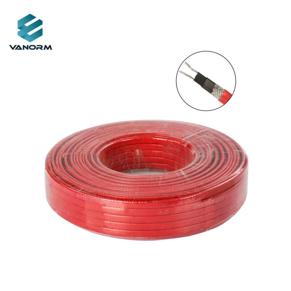 220V 30W Low Voltage Electric Self-Regulating Heating Cable Roof Pipe Driveway Flexible Silicone Heater Automatic Motor