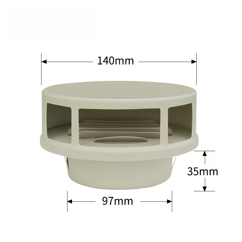 Customized Painted 304 Stainless Steel Ventilation Cap with Rainproof and Ventilation Function for Exterior Walls - Image 5