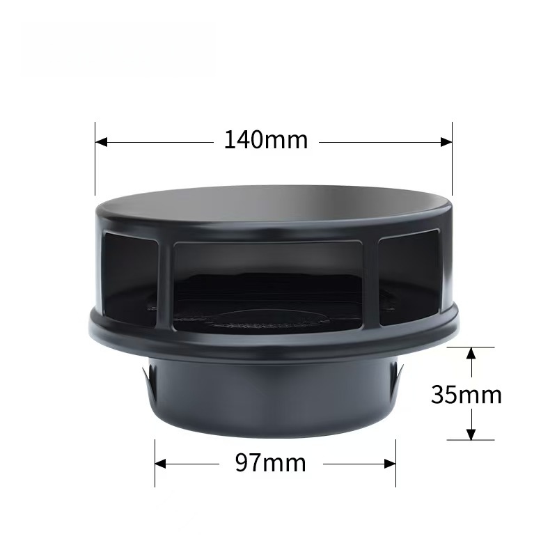 Customized Painted 304 Stainless Steel Ventilation Cap with Rainproof and Ventilation Function for Exterior Walls - Image 6