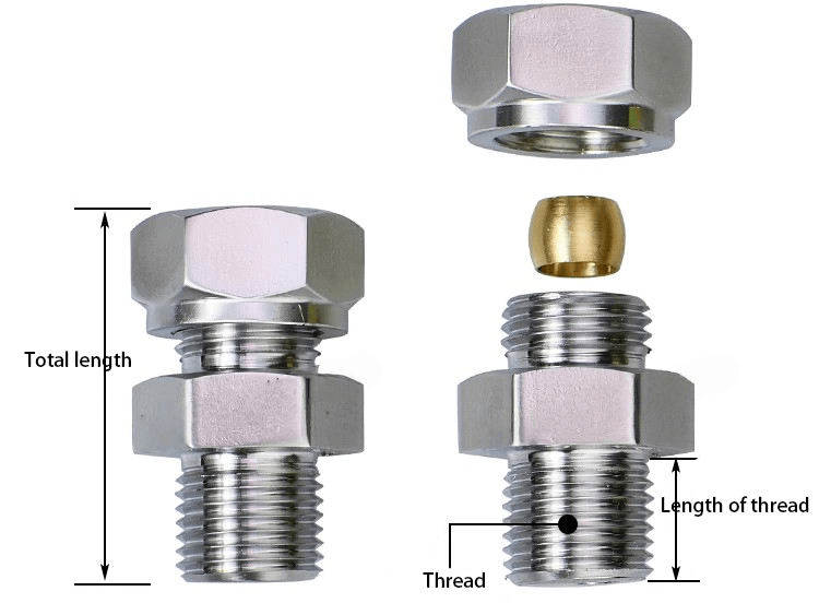Movable Ferrule Thread Adjustable M6 M8 PT1/8 Screw Industrial Use B/R/S/K/N/J/T Thermocouple OEM & ODM Supported - Imagem 3