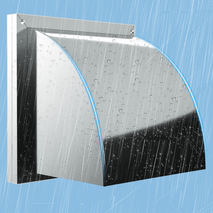 Wall-Mountable Square Vent Stainless Steel Exterior Wall Windscreen Kitchen Vent Hood Range Hood Air Outlet Exhaust Rain Cover - 영상 2