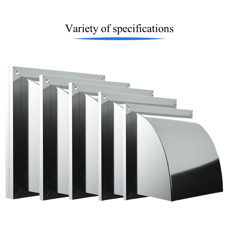 Wall-Mountable Square Vent Stainless Steel Exterior Wall Windscreen Kitchen Vent Hood Range Hood Air Outlet Exhaust Rain Cover - 영상 6