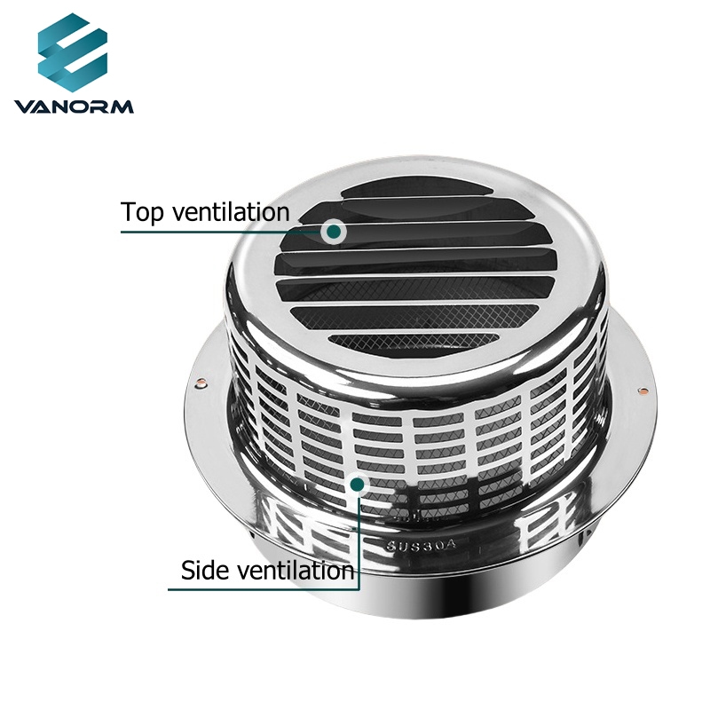 Stainless Steel Hood Rainproof Cover Ventilation Opening air Exchange Hood Range Hood Exhaust Fan Exhaust Outlet Exterior Outlet - Image 3