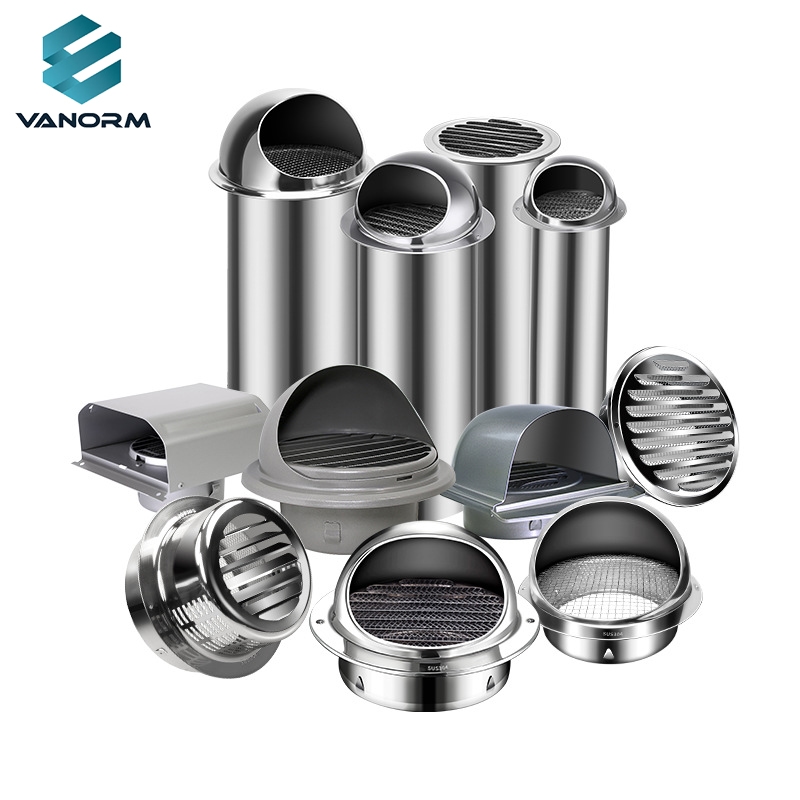 Stainless Steel Hood Rainproof Cover Ventilation Opening air Exchange Hood Range Hood Exhaust Fan Exhaust Outlet Exterior Outlet - Image 5