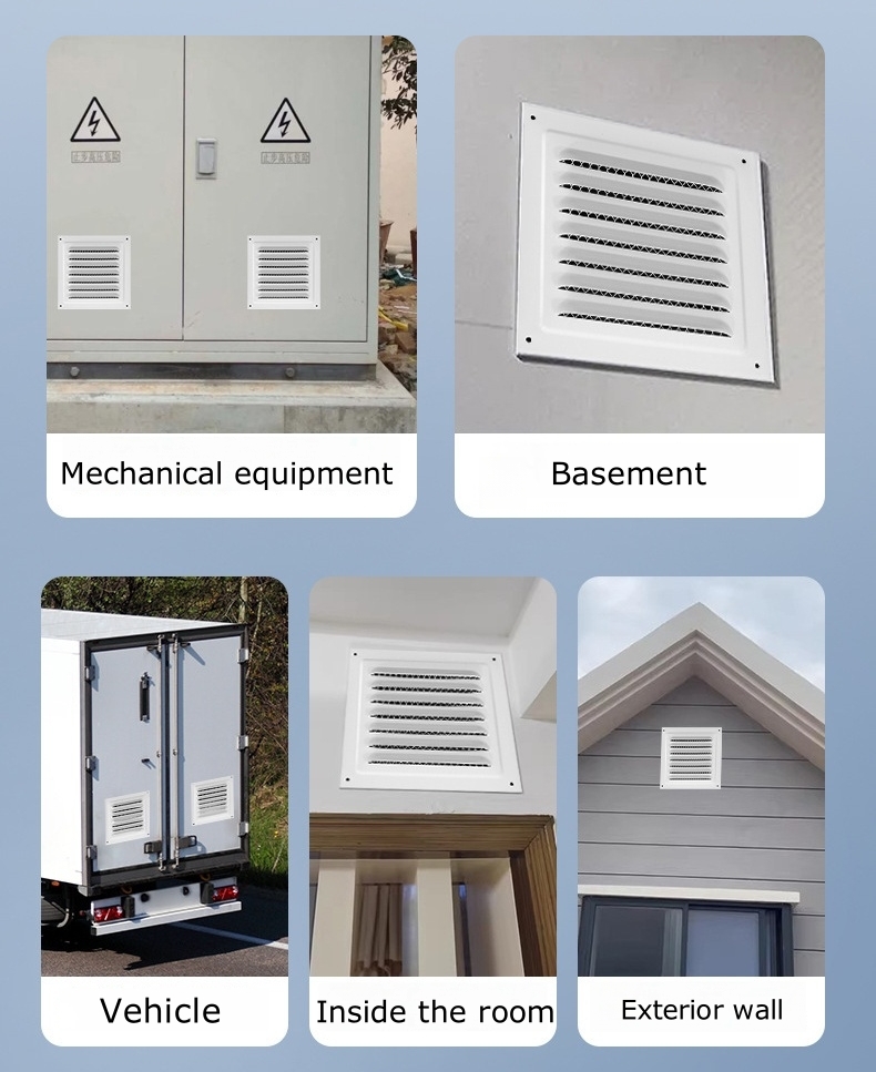 Stainless Steel Window Exhaust Hood Rainproof Cover Ventilation and Heat Dissipation Opening Louvre Outlet Ventilation Opening - Image 6