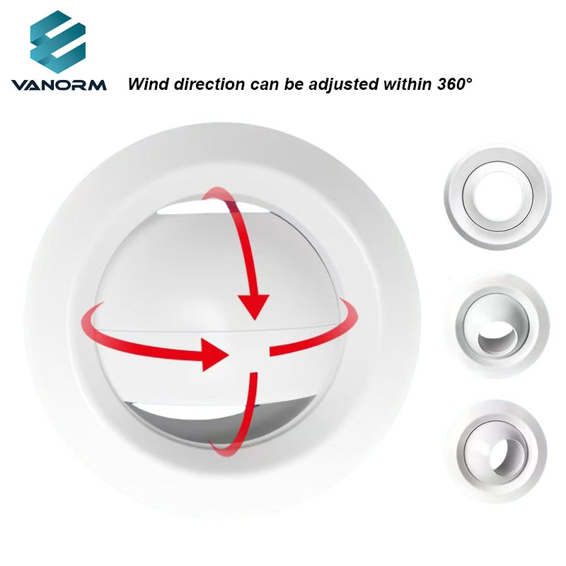 Modern Adjustable ABS Spherical Air Outlet Air Conditioning Jet for Office Adjustable Spherical Supply Air - Imagen 3